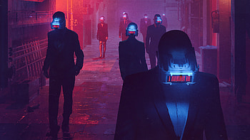 Virtual Reality People Street Scifi Cyberpunk, virtual-reality, neon, artist, artwork, digital-art, scifi, cyberpunk HD wallpaper