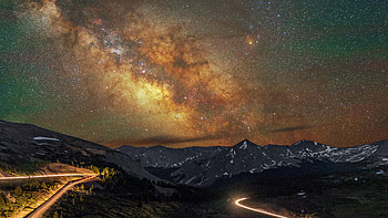 Mountains Long Exposure Milky Way , milky-way, nature, mountains, long-exposure HD wallpaper