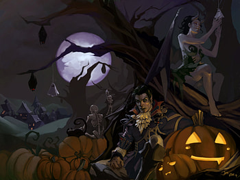 Horror, Scary, Holiday, Halloween, Creepy, Dark, Pumpkin, Spooky, Vampire, Witch HD wallpaper