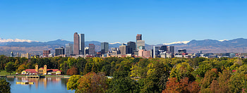 Colorado Skyline, Denver downtown, Snowy mountains, Architectural marvel HD wallpaper