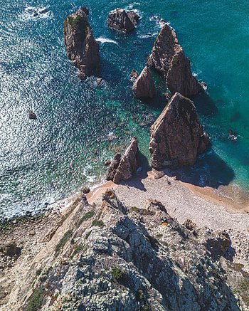 Nature, Stones, Sea, Rocks, View From Above, Coast HD phone wallpaper