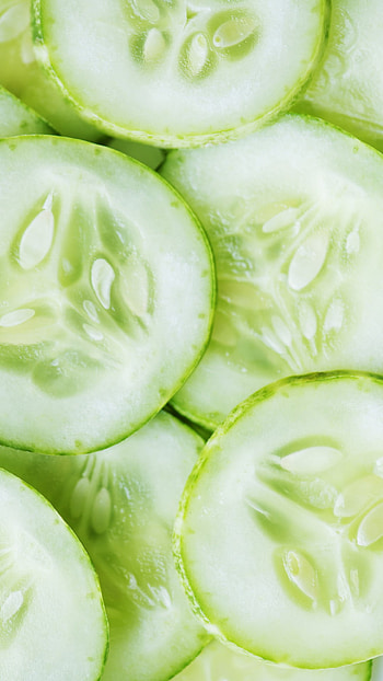 Cucumber, Slices, Macro, Vegetables HD phone wallpaper