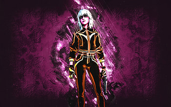 Fortnite Gilded Reality Harlowe Skin, Fortnite, main characters, purple stone background, Gilded Reality Harlowe, Fortnite skins, Gilded Reality Harlowe Skin, Gilded Reality Harlowe Fortnite, Fortnite characters HD wallpaper
