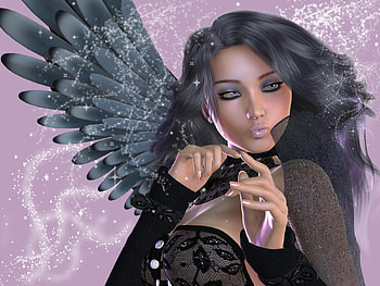 Angel, abstract, fantasy HD wallpaper