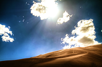 Nature, Clouds, Desert, Shine, Light HD wallpaper