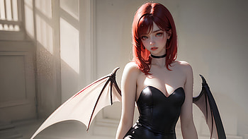 Bat Wing Girl , fantasy-girls, wings, artist, artwork, digital-art HD wallpaper