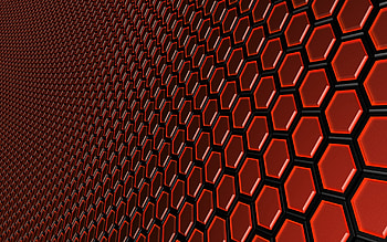 Red honeycomb background, Bold color scheme, Textured surface, Eye-catching HD wallpaper