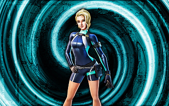 Surfeuse, blue grunge background, Fortnite, vortex, Fortnite characters, Surfeuse Skin, Fortnite Battle Royale, Surfeuse Fortnite HD wallpaper