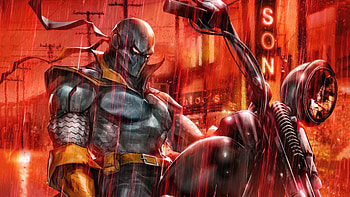 Deathstroke On Bike , deathstroke, superheroes, artwork, digital-art HD wallpaper