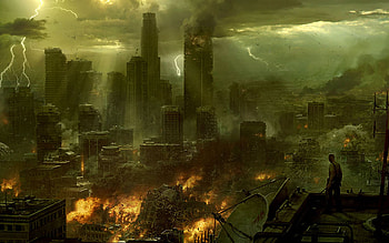 Post-apocalyptic view, , resolution HD wallpaper