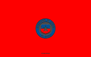 Chile national football team, red background, football team, emblem, CONMEBOL, Chile, football, Chile national football team logo, South America HD wallpaper