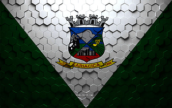 Flag of Cariacica, honeycomb art, Cariacica hexagons flag, Cariacica, 3d hexagons art, Cariacica flag HD wallpaper