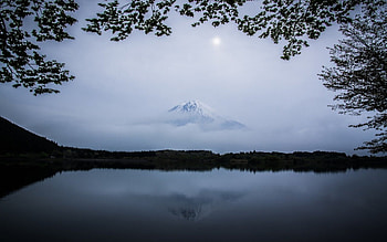 Mt. Fuji, japan, fujiyama, japanes, mountain, lake, mist, scenery, fog, fuji HD wallpaper