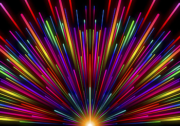 Abstract, Rainbow, Rays, Beams, Multicolored, Motley, Stripes, Streaks, Glow HD wallpaper
