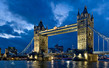 Tower Bridge at Twilight F, architecture, graphy, beautiful, England, scenery, wide screen, tower, London, bridge HD wallpaper