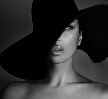 Beauty, makeup, face, women, hat HD wallpaper