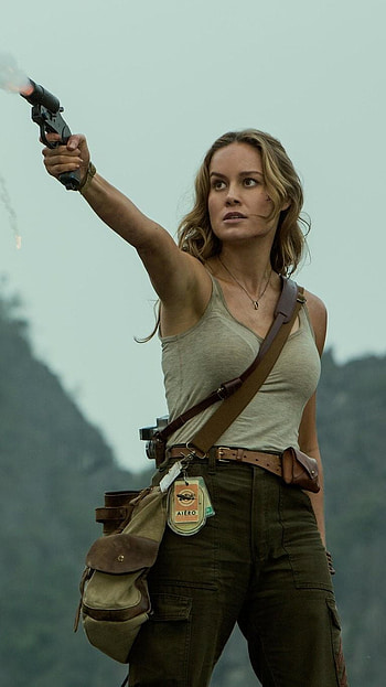 Brie Larson, kong the skull island, hollywood movie HD phone wallpaper