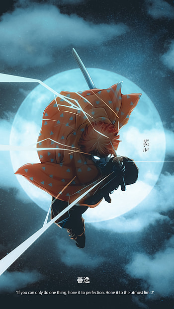 Zenitsu Agatsuma, inosuke, demon slayer, tanjiro, r34ld1, hashira, nezuko, thunder, anime HD phone wallpaper