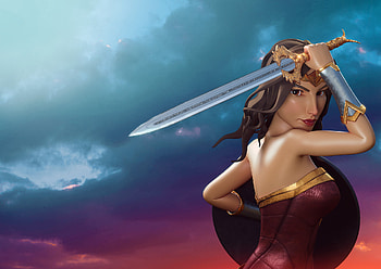 Wonder Woman 3d, wonder-woman, 3d, artwork, artist, digital-art, artstation, superheroes HD wallpaper