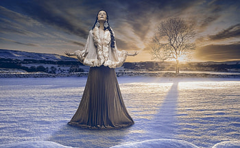 Fantasy Land, sky, fantasy, art, woman HD wallpaper