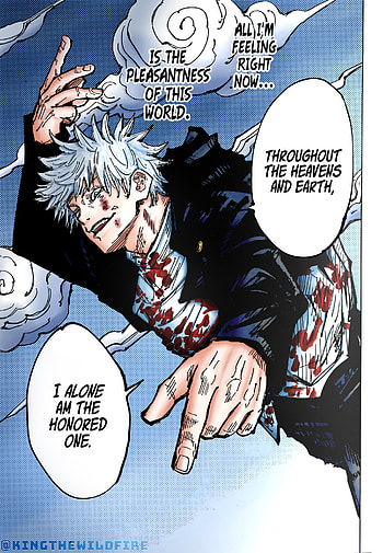 I colored that heavenly panel of Gojo : JuJutsuKaisen, Gojo Satoru HD phone wallpaper