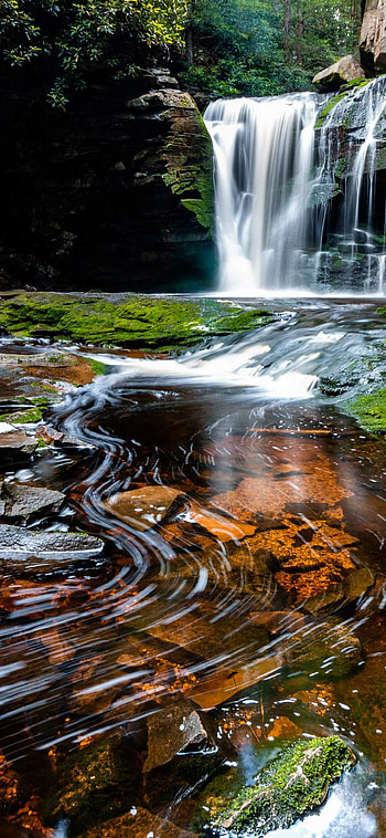 Awesome waterfall view, , Serenity of nature, Breathtaking beauty HD phone wallpaper