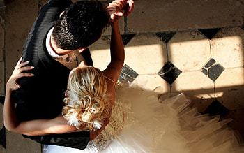 just married, sweet, wedding, dance, love, couple, romantic HD wallpaper