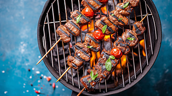 BBQ Skewers Grill Feast, bbq, Grill, barbecue HD wallpaper