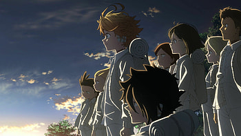 Yakusoku no Neverland, Ray & Emma, Anime art, Neverland adventure HD wallpaper