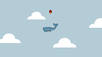 Whale In Sky, whale, sky, minimalism, artist, artwork, art, digital-art HD wallpaper
