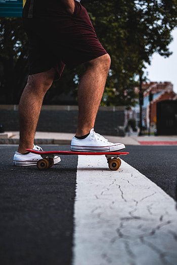 Miscellanea, Miscellaneous, Legs, Sneakers, Asphalt, Hands, Skateboard HD phone wallpaper