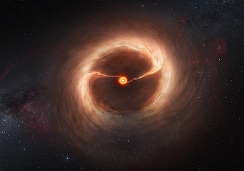 Stars, Universe, Circles, Black Hole HD wallpaper
