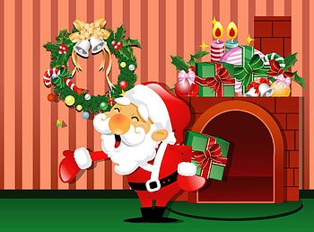 Holidays, Santa Claus, Christmas, House, Fireplace, Presents, Gifts HD wallpaper