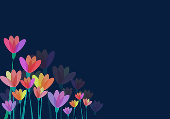 Flowers, Vector, Multicolored, Motley HD wallpaper