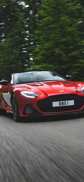 Aston Martin, Red sports car, Aston Martin DBS Superleggera HD phone wallpaper