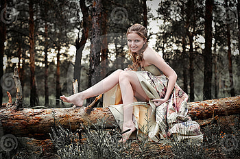 forest beauty, girl, forest, female, beauty HD wallpaper