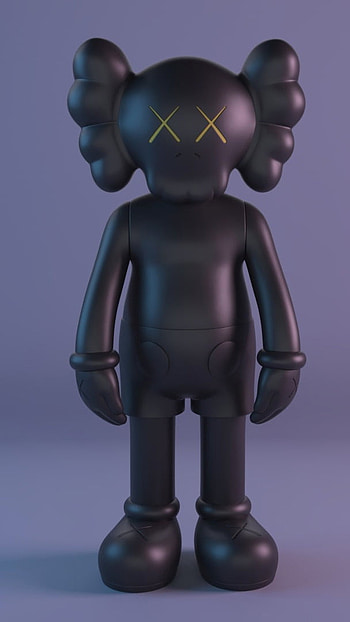 Kaws, Purple Background, black kaws HD phone wallpaper