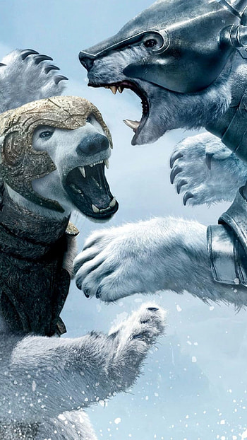 The Golden Compass, Spectacular battle scenes, Fearsome bears, Fantasy action HD phone wallpaper