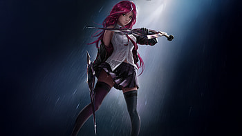 Battle Academy Katarina League Of Legends , katarina-league-of-legends, league-of-legends, games, fantasy-girls, artist, artwork, art, digital-art, video-games, deviantart HD wallpaper