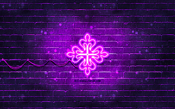 Patek Philippe violet logo, , violet brickwall, Patek Philippe logo, brands, Patek Philippe neon logo, Patek Philippe HD wallpaper
