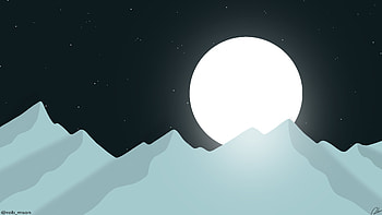 Bright Moon Minimal , moon, minimalism, minimalist, artist, artwork, digital-art HD wallpaper