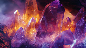 Beautiful Crystal, crystal, gemstone, glow, purple, fantasy HD wallpaper