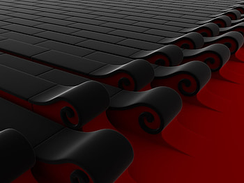 Tsunami Red, cgi, abstract, 3d, art HD wallpaper