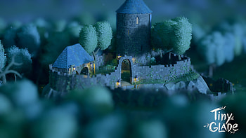 Tiny Glade Castle – Video Game Fantasy Scene, video game, Tiny Glade, castle HD wallpaper