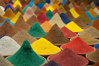 Food, Multicolored, Motley, Spices, Spice, Plates, Cymbals HD wallpaper