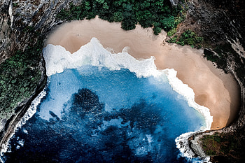 Nature, beach, coast, aerial view HD wallpaper