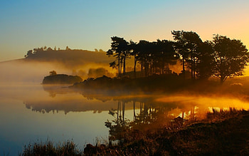 Landscape, Rivers, Sunset HD wallpaper