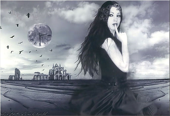 a matter of time, thinking, black, time, woman HD wallpaper