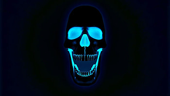 Blue Fire Skull - dlwall. HD wallpaper