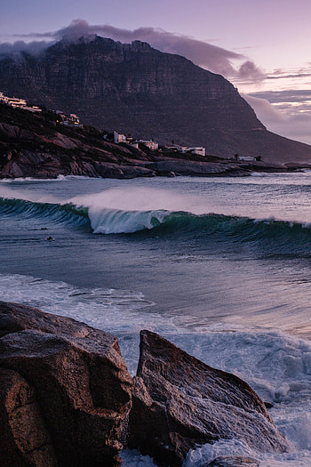 Nature, Houses, Stones, Waves, Rocks HD phone wallpaper